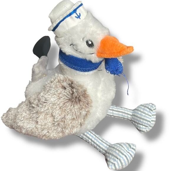 Preppy Pelican Bird Plush Sammy Seagull Sailor Stuffed Animal Nursery Shower 11" - Picture 5 of 11